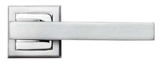 PIQUADRO, ручка дверная MH-37 SC/CP-S, на квадратной накладке, цвет - мат.хром/хром фото купить в Сочи