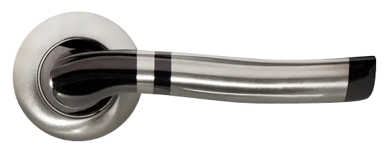 ФОНТАН, ручка дверная MH-04 SN/BN, цвет - бел. никель/черн. никель фото купить в Сочи