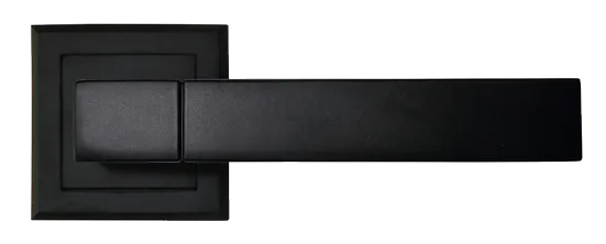 FUKOKU, ручка дверная на квадратной накладке MH-28 BL-S, цвет - черный фото купить в Сочи