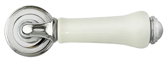UMBERTO, ручка дверная MH-41-CLASSIC PC/W, цвет- хром/белый фото купить в Сочи