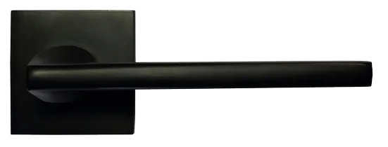 KAFFEE, ручка дверная на квадратной накладке MH-50-S6 BL, цвет - черный фото купить в Сочи