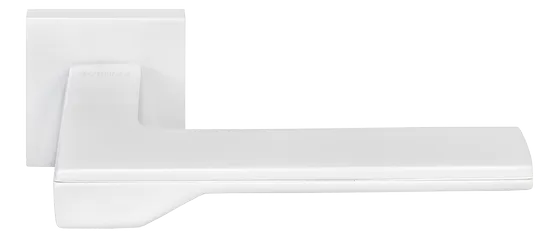 PIERRES, ручка дверная на квадратной накладке MH-49-S6 W, цвет - белый фото купить Сочи