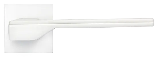 PIERRES, ручка дверная на квадратной накладке MH-49-S6 W, цвет - белый фото купить в Сочи