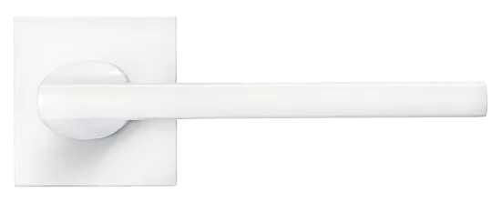 KAFFEE, ручка дверная на квадратной накладке MH-50-S6 W, цвет - белый фото купить в Сочи