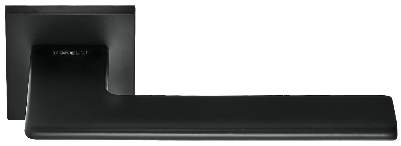 PLATEAU, ручка дверная на квадратной накладке MH-51-S6 BL, цвет - черный фото купить Сочи