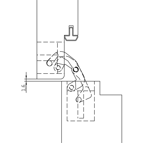 HH-19 B, скрытая петля, цвет - черный фотомореллиСочи