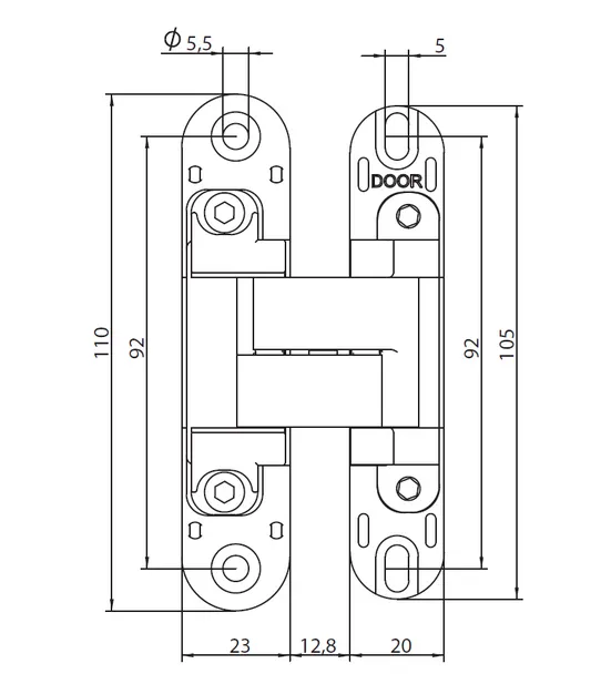 HH-19 B, скрытая петля, цвет - черный фото купить в Сочи