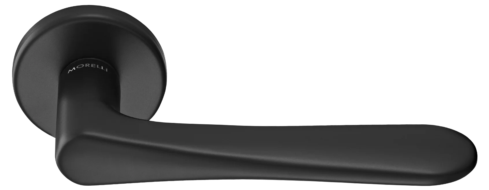 AULA R5 NERO, ручка дверная на розетке 7мм, цвет -  черный фото купить Сочи