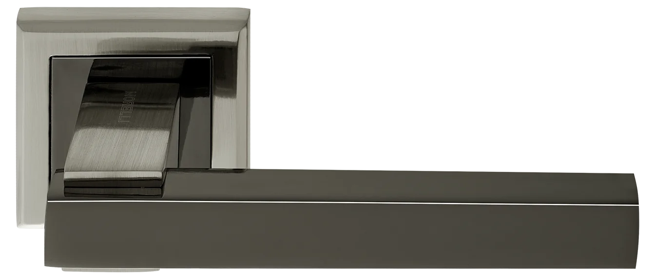 PIQUADRO, ручка дверная MH-37 SN/BN-S, на квадратной накладке, цвет - бел. никель/черн. никель фото купить Сочи