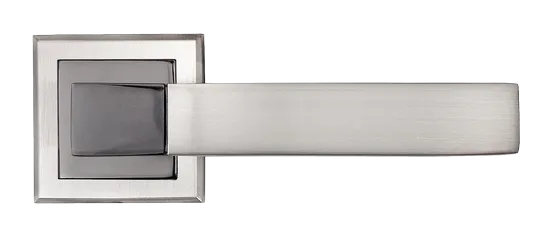 FUKOKU, ручка дверная MH-28 SN/BN-S, на квадратной накладке, цвет - бел. никель/черн. никель фото купить в Сочи