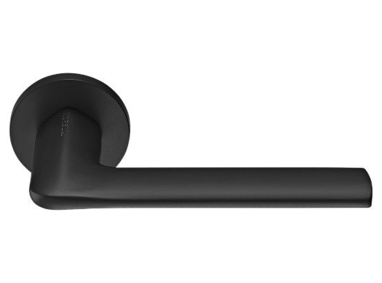 Ручка дверная "OAKA" на круглой розетке 6 мм, MH-61-R6 BL, цвет - чёрный фото купить Сочи
