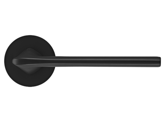 Ручка дверная "OAKA" на круглой розетке 6 мм, MH-61-R6 BL, цвет - чёрный фото купить в Сочи