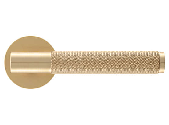 Ручка дверная "AZRIELI" на круглой розетке 6 мм, MH-57-R6T MSG, цвет - мат. сатинированное золото фото купить в Сочи