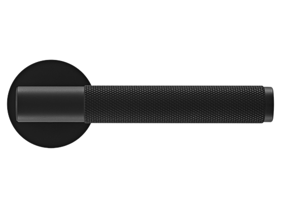 Ручка дверная "AZRIELI" на круглой розетке 6 мм, MH-57-R6T BL, цвет - чёрный фото купить в Сочи