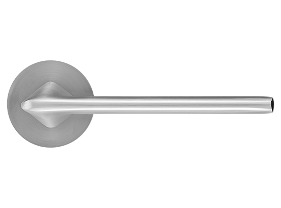 Ручка дверная "OAKA" на круглой розетке 6 мм, MH-61-R6 MSC цвет - мат. сатинированный хром фото купить в Сочи
