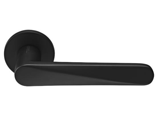 CAYAN - ручка дверная  на круглой розетке 6 мм, MH-58-R6 BL,  цвет - чёрный фото купить Сочи