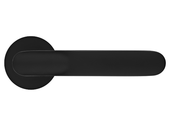 GARAK  ручка дверная на круглой розетке 6 мм, MH-59-R6 BL, цвет - чёрный фото купить в Сочи