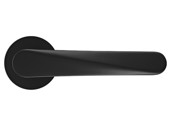 CAYAN - ручка дверная  на круглой розетке 6 мм, MH-58-R6 BL,  цвет - чёрный фото купить в Сочи